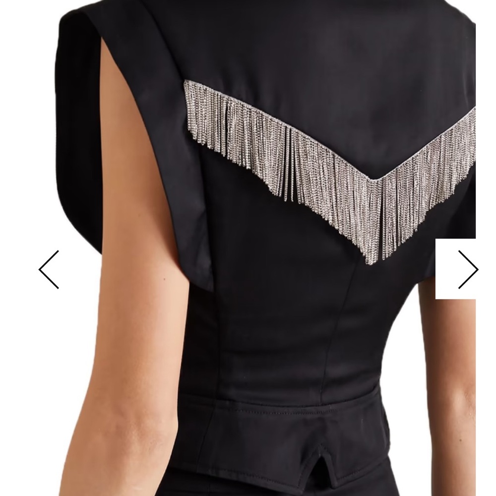 Isabel Marant Black Vest with Fringe Detail - Picture 3 of 15